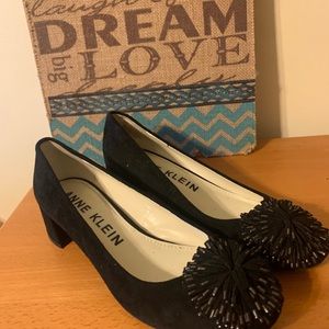 Black suede flats